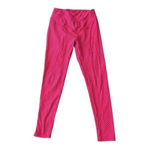 LuLaRoe One Size Red with White Polka Dots Leggings Fits Women Sizes 2-10